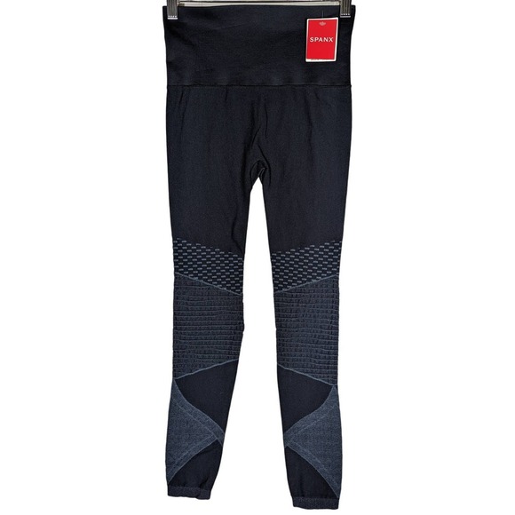 Spanx Ankle length Seamless Moto Leggings Indigo Sky S NWT‎ - Picture 1 of 11